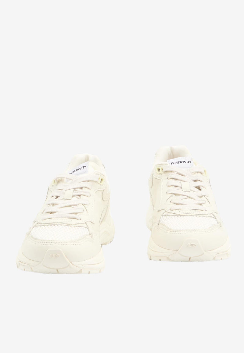 Autry Hyperway Leather Low-Top Sneakers White HYLW-GP-01
