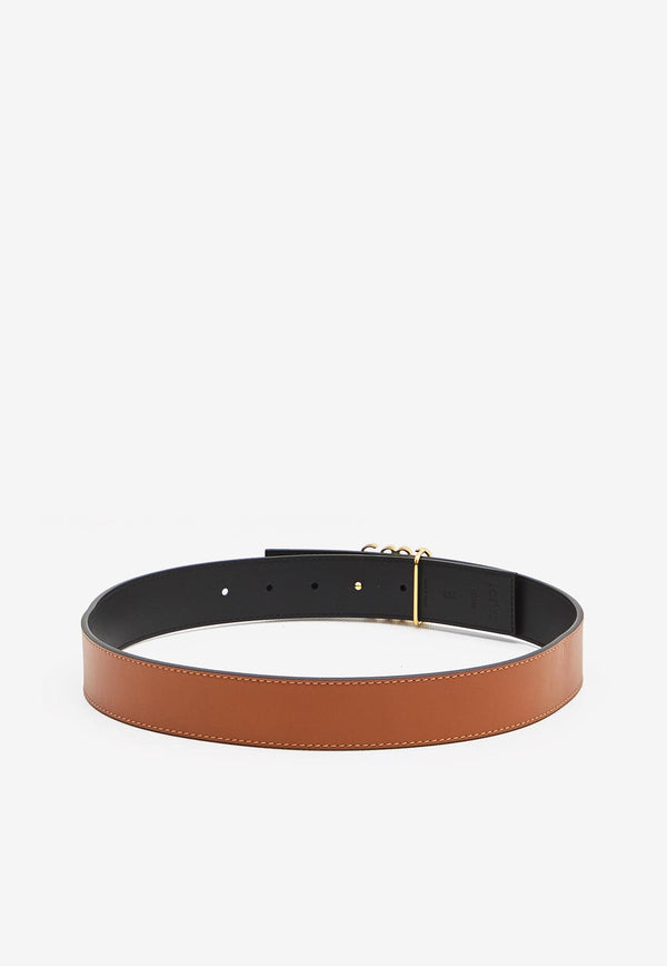 Loewe Reversible Anagram Leather Belt Brown E821Z20X02--2544