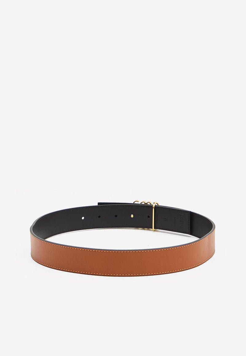 Loewe Reversible Anagram Leather Belt Brown E821Z20X02--2544