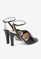 Valentino Bowow 95 Leather Slingback Sandals Black 7W2S0MA6-DDT-0NO