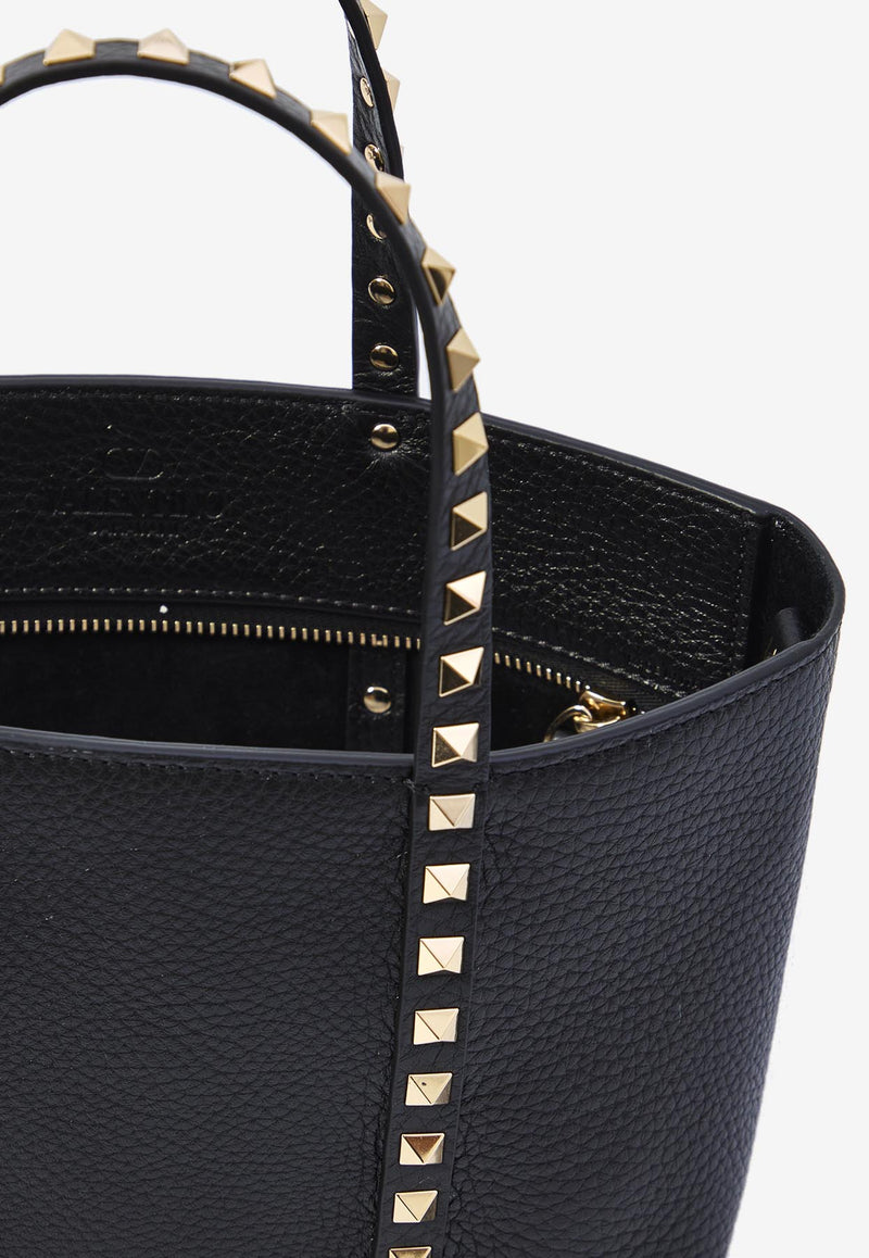 Valentino Small Rockstud Leather Shoulder Bag Black 7W2B0R05-VSF-0NO