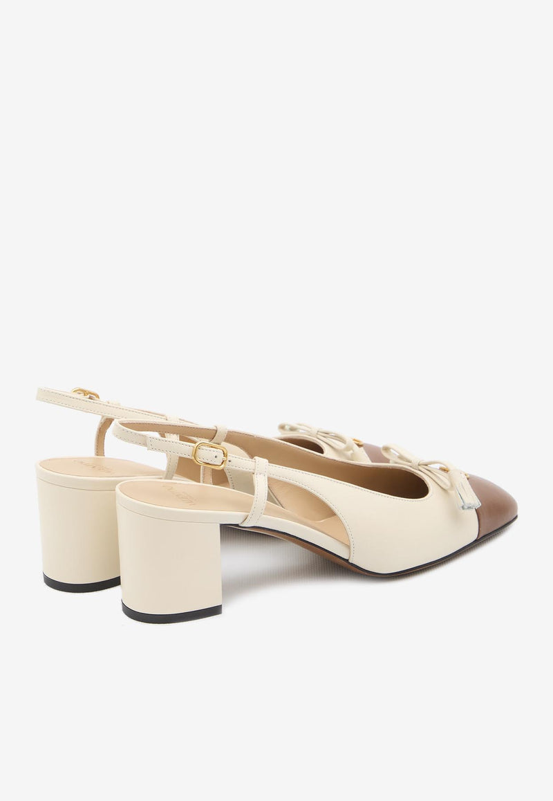 Valentino Valet Du Roi 60 Leather Slingback Pumps Butter 7W2S0MH9-DDT-AHA
