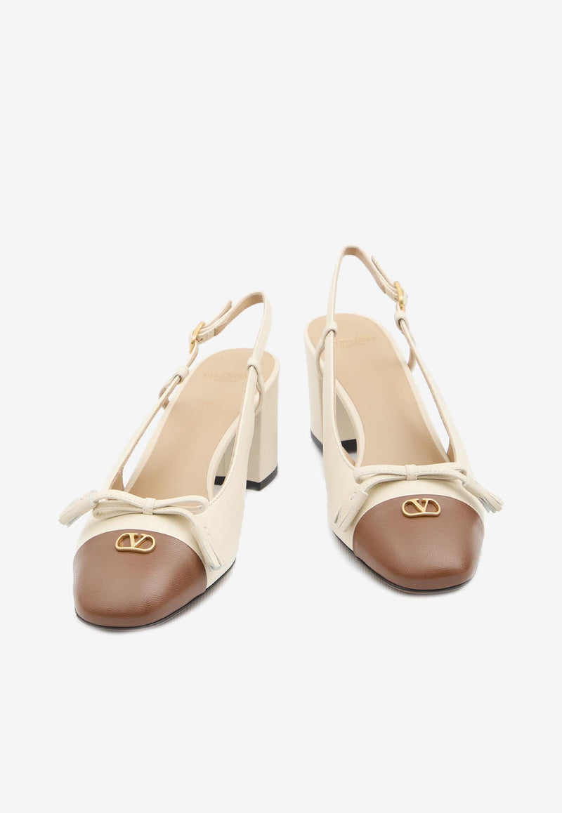 Valentino Valet Du Roi 60 Leather Slingback Pumps Butter 7W2S0MH9-DDT-AHA