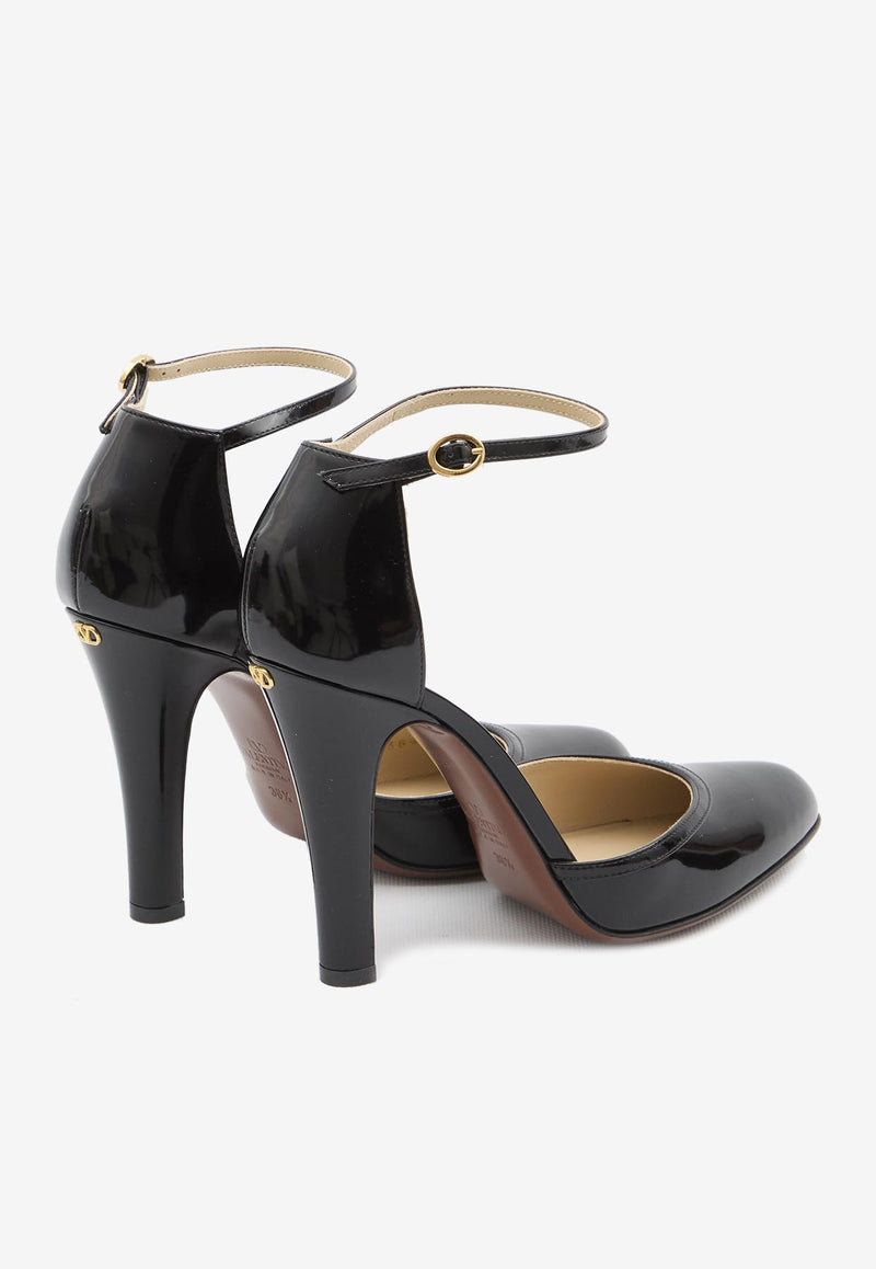 Valentino Hi Dolly 105 Patent Leather Pumps Black 7W2S0MI2-ZJM-0NO