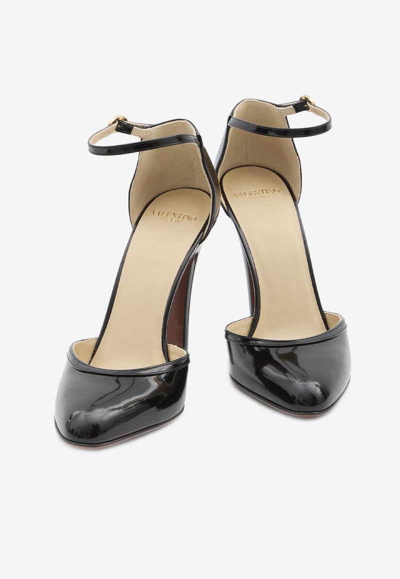 Valentino Hi Dolly 105 Patent Leather Pumps Black 7W2S0MI2-ZJM-0NO