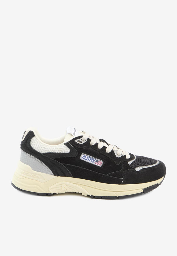 Autry Hyperway Suede and Mesh Sneakers Black HYLM-UM-07