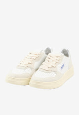 Autry Medalist Leather Low-Top Sneakers White AULW-TA-01