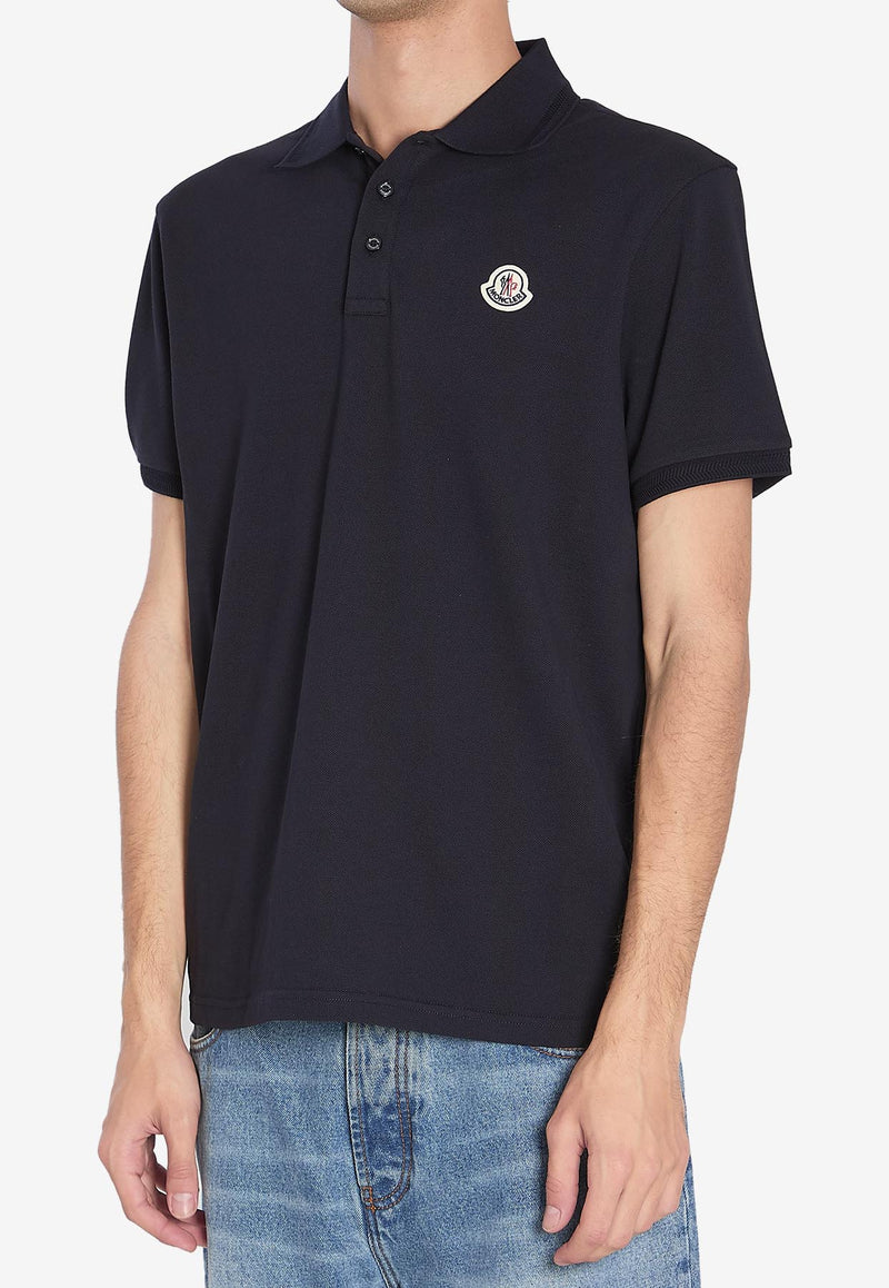 Moncler Logo Patch Polo T-shirt Navy K20918A00014-84556-77X