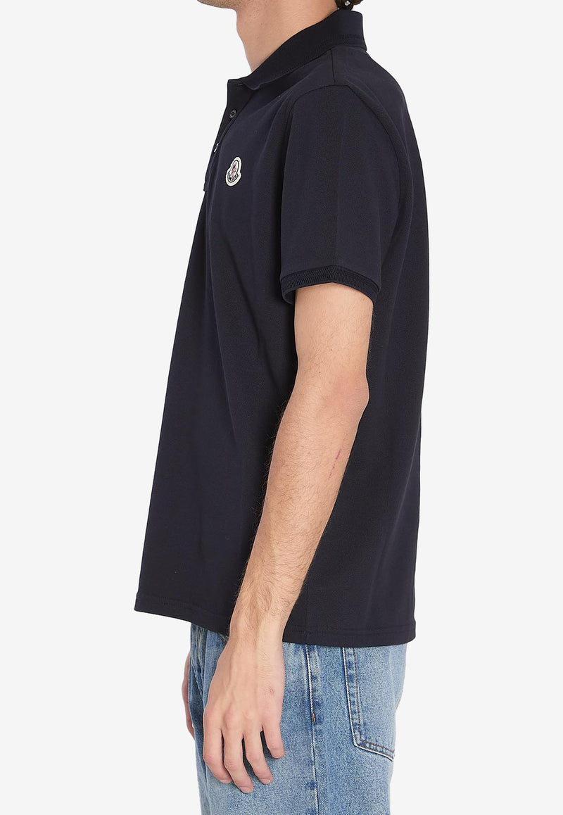 Moncler Logo Patch Polo T-shirt Navy K20918A00014-84556-77X