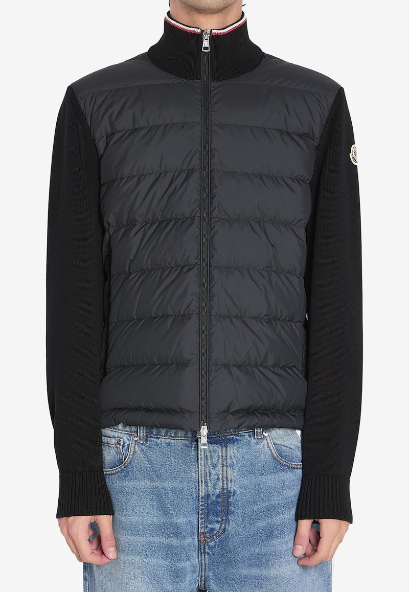 Moncler Down Padded Zip-Up Cardigan Black K20919B00003-M1367-999