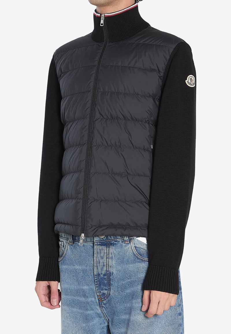 Moncler Down Padded Zip-Up Cardigan Black K20919B00003-M1367-999