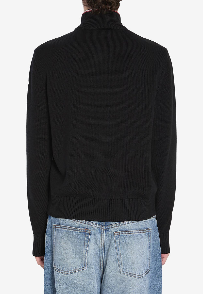 Moncler Down Padded Zip-Up Cardigan Black K20919B00003-M1367-999