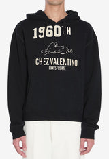 Valentino Chez Logo Vintage Hooded Sweatshirt Black 7V3MF29M-B1M-9RA