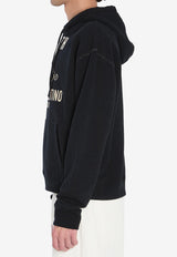 Valentino Chez Logo Vintage Hooded Sweatshirt Black 7V3MF29M-B1M-9RA