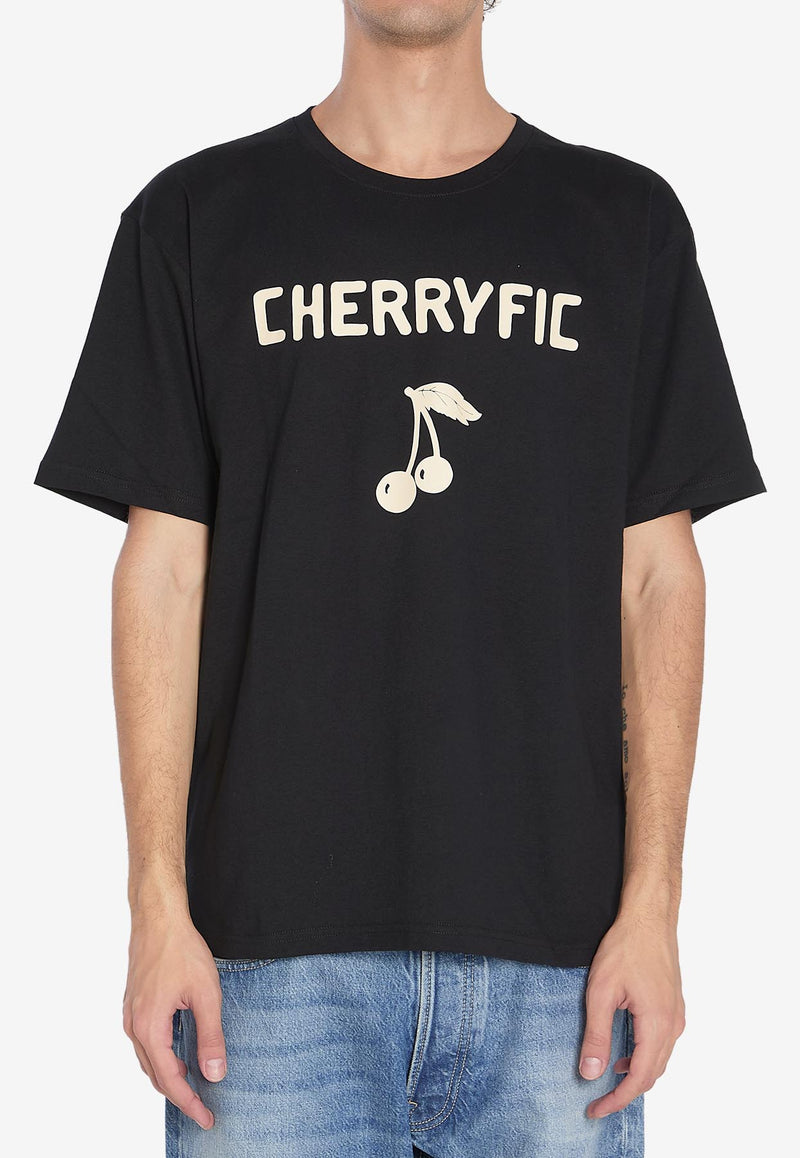 Valentino Cherryfic Print T-shirt Black 7V3MG16P-B34-9RA