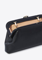 Jimmy Choo Skylar Leather Clutch Black SKYLAR-JBM-BLACK/LIGHT GOLD