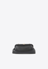 Jimmy Choo Skylar Leather Clutch Black SKYLAR-JBM-BLACK/LIGHT GOLD