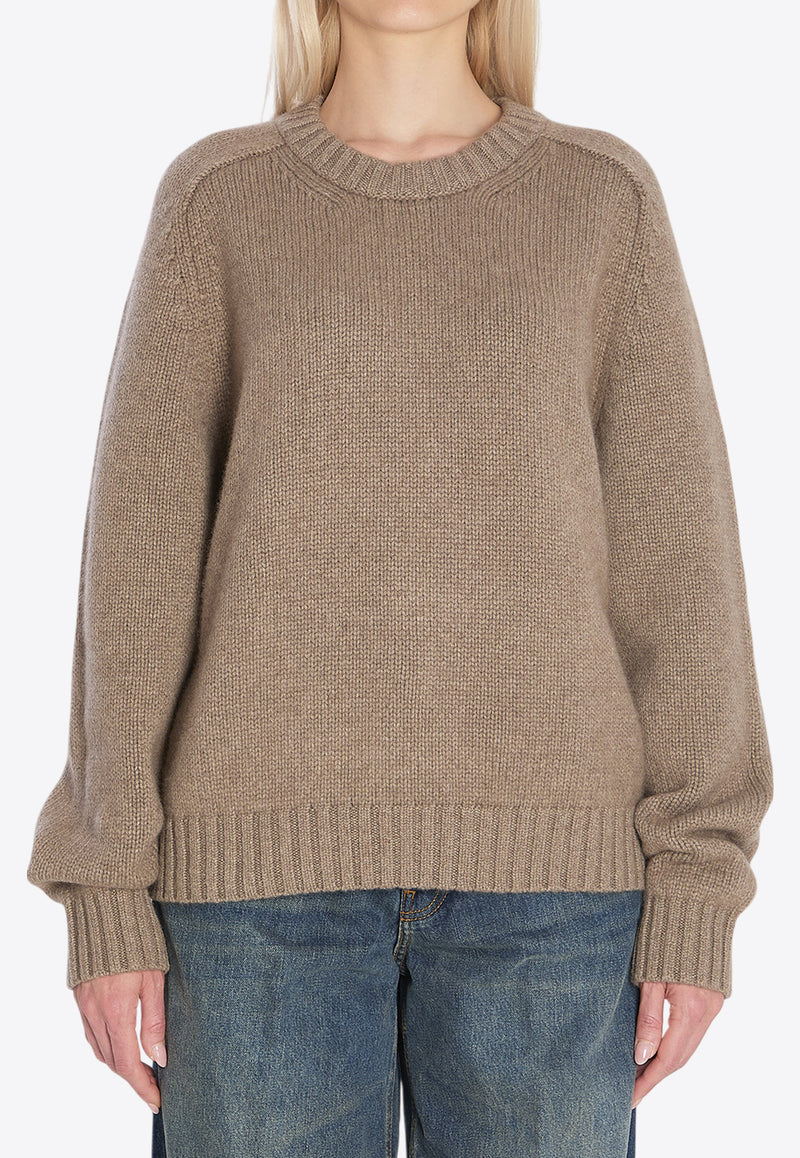 Khaite Mae Knitted Cashmere Sweater Beige 9085600--216