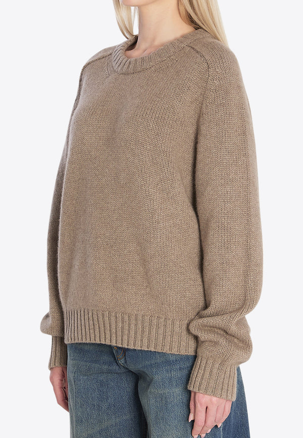 Khaite Mae Knitted Cashmere Sweater Beige 9085600--216