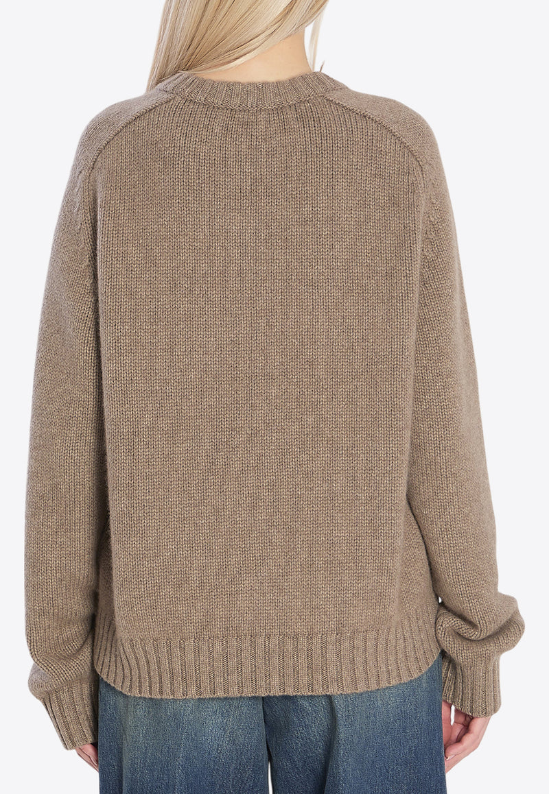 Khaite Mae Knitted Cashmere Sweater Beige 9085600--216