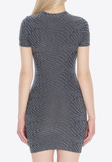 Alexander Wang Monogram Jacquard Mini Dress Graphite 4CC3256827--531