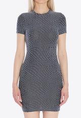Alexander Wang Monogram Jacquard Mini Dress Graphite 4CC3256827--531