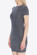 Alexander Wang Monogram Jacquard Mini Dress Graphite 4CC3256827--531