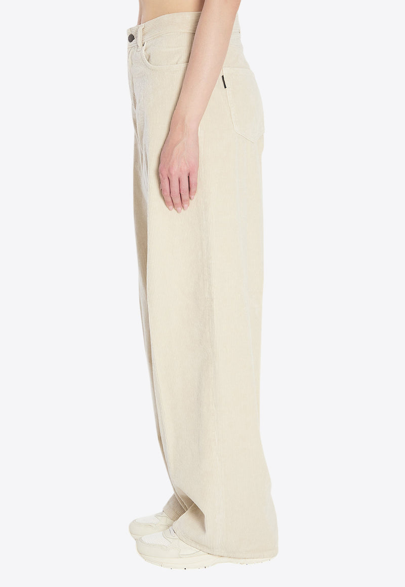 Haikure Bethany Wide-Leg Pants Beige HEW03296-GF156PT-T0336