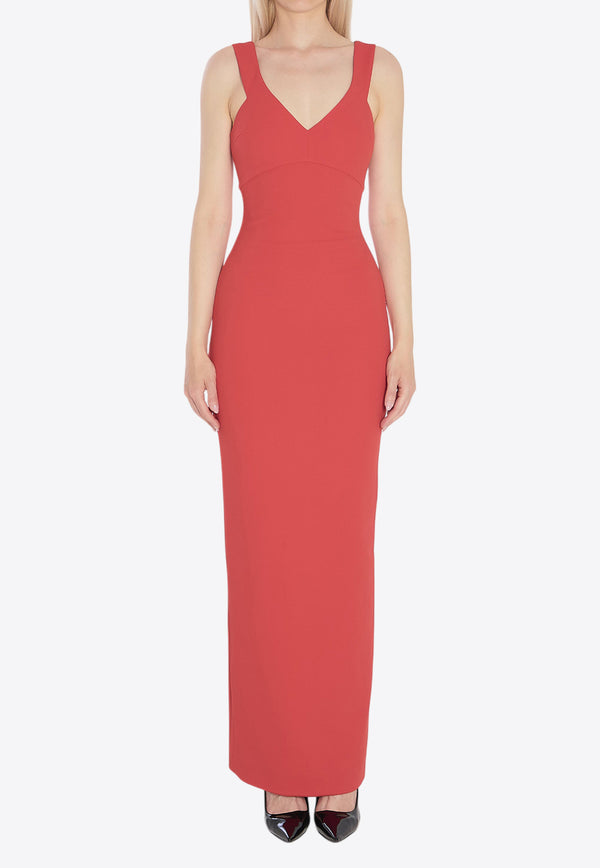 Solace London Nalani Sleeveless Maxi Dress Red OS44044--RED