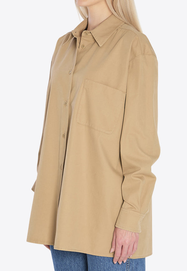 The Row Tansy Long-Sleeved Shirt Beige 9055-W3670-BEI