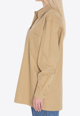 The Row Tansy Long-Sleeved Shirt Beige 9055-W3670-BEI