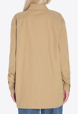 The Row Tansy Long-Sleeved Shirt Beige 9055-W3670-BEI