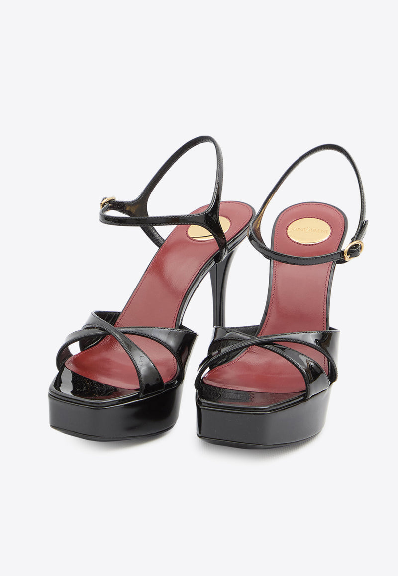 Saint Laurent Debbie 110 Patent Leather Platform Sandals Black 820579-1TV00-1000
