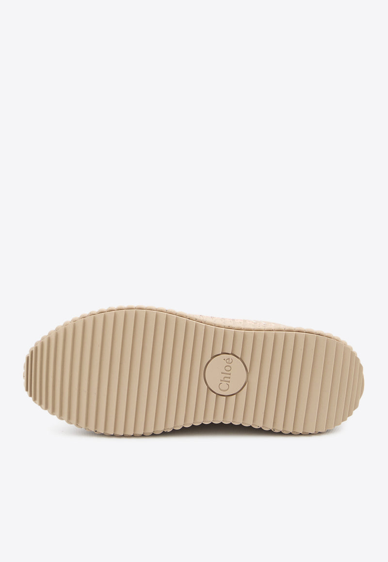 Chloé Nama Suede Low-Top Sneakers Powder CHC24A00RMS--26Z