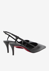 Christian Louboutin Miss Z 60 Leather Slingback Pumps Black 3250141-B439-BLACK