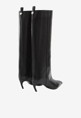 The Attico Lea 65 Knee-High Calf Leather Boots Black 251WSH00879-019AA-100