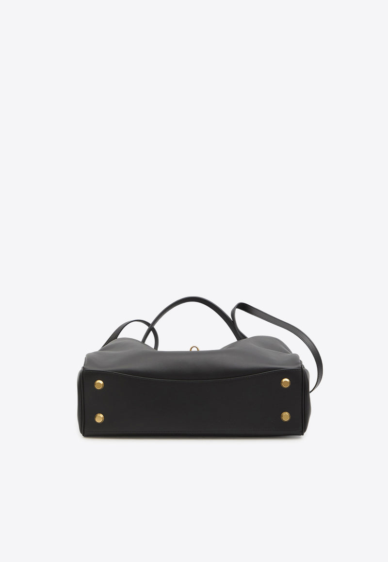 Balenciaga Medium Rodeo Leather Tote Bag Black 789772-2AA4V-1000