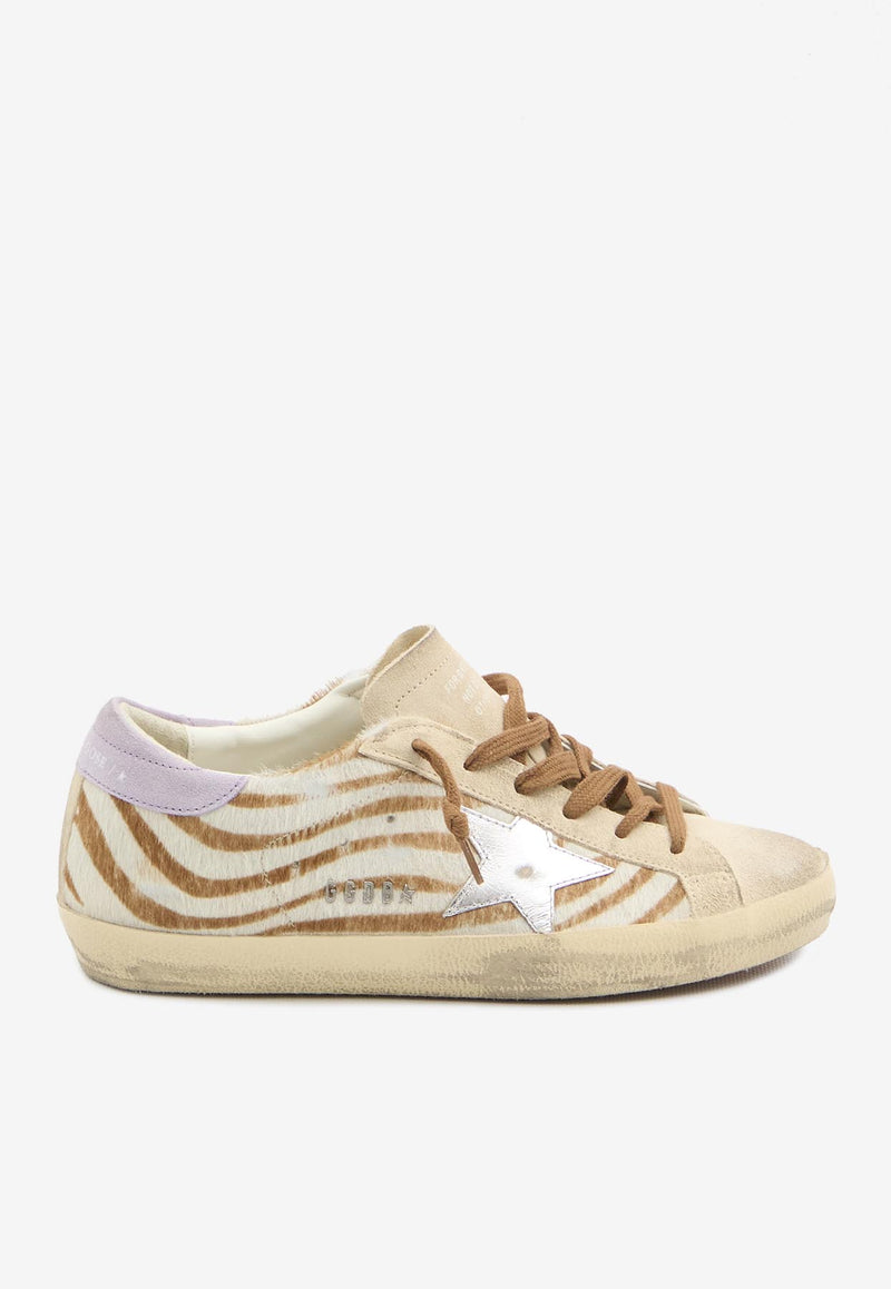 Golden Goose DB Super-Star Zebra Print Low-Top Sneakers Beige GWF00101-F007507-82997