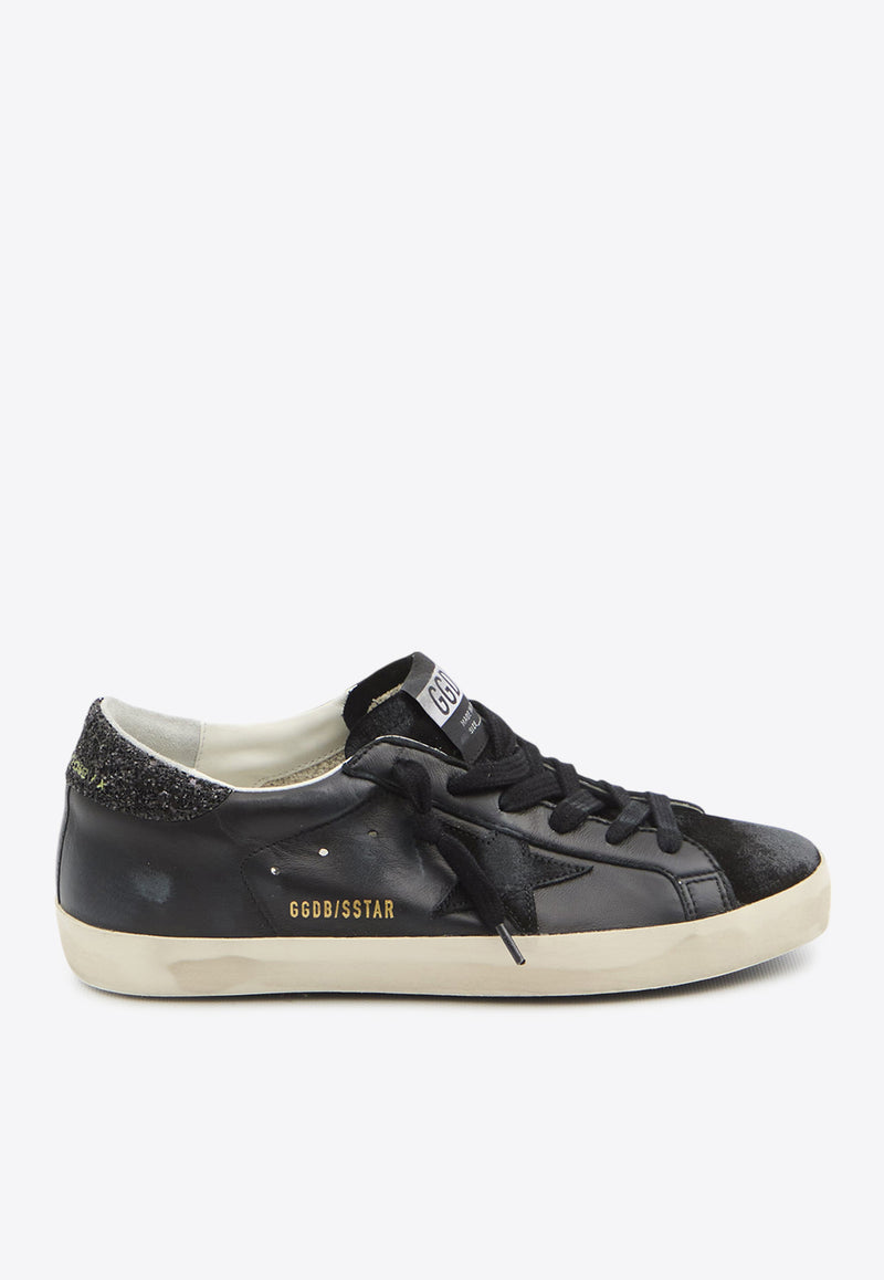 Golden Goose DB Super-Star Distressed Leather Sneakers   Black GWF00101-F003463-90100