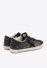 Golden Goose DB Super-Star Distressed Leather Sneakers   Black GWF00101-F003463-90100