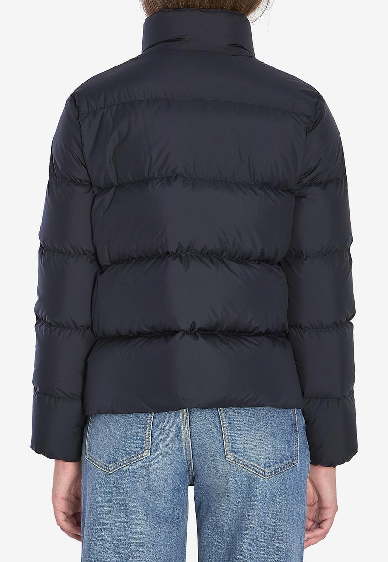 Moncler Mauzun High-Neck Puffer Jacket Blue K20931A00001-597YW-778