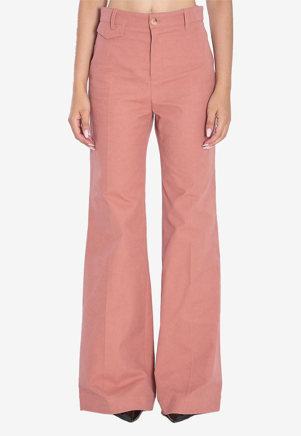 Chloé High-Rise Flared Pants Pink CH25APA06365--6L7