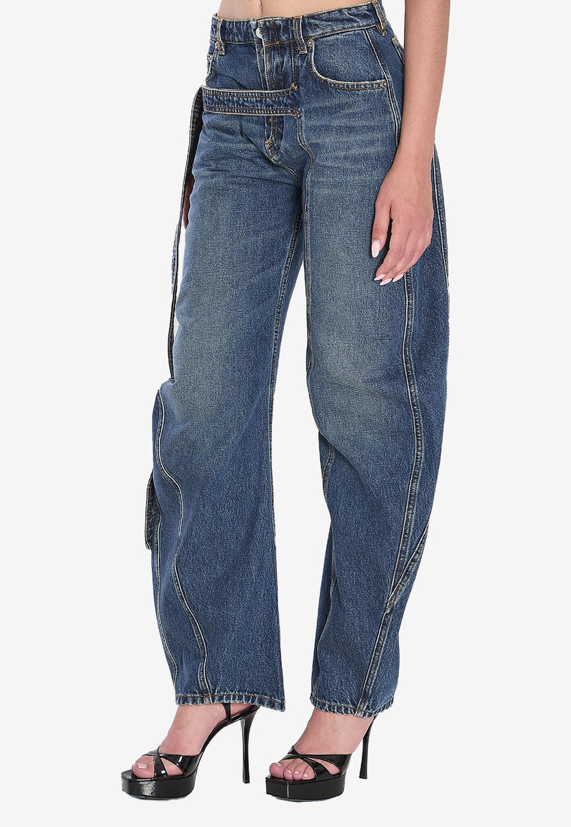 Jean Paul Gaultier Balloon Strap Jeans Blue W-TR009-D024-57