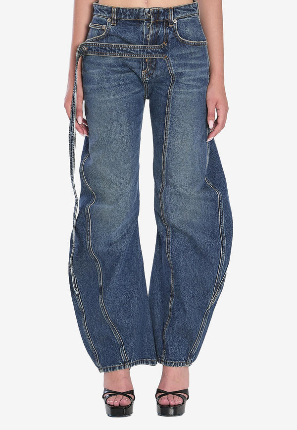 Jean Paul Gaultier Balloon Strap Jeans Blue W-TR009-D024-57