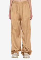 Balenciaga Striped Wide-Leg Pants Beige 847154-TSLA6-2684