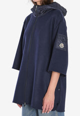 Moncler Logo Patch Zip-Up Cape Blue K20933G00002-M7148-P77