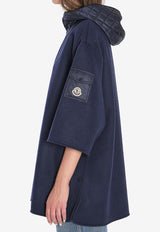 Moncler Logo Patch Zip-Up Cape Blue K20933G00002-M7148-P77