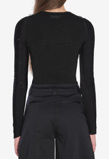 The Attico Logo Mesh Sweater Black 251WCK00128-016AA-100
