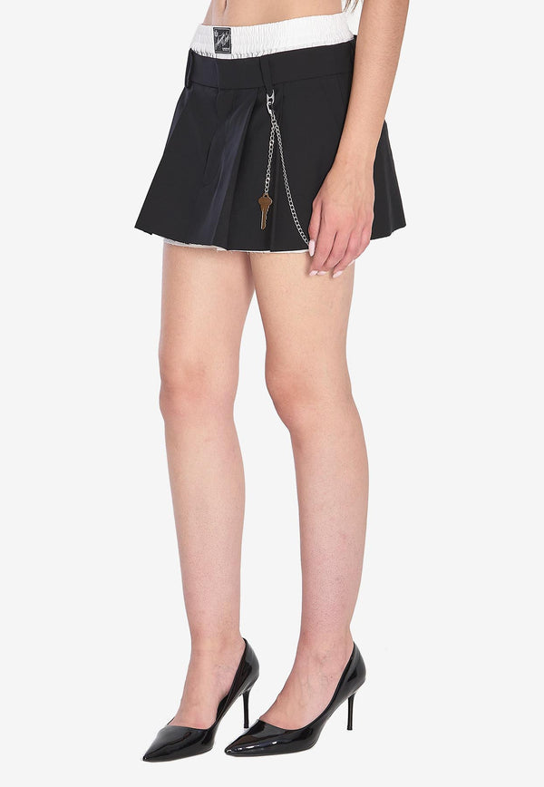 Alexander Wang Pre-Styled Hardware Pleated Mini Skirt Black 1WC3254915--965