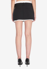 Alexander Wang Pre-Styled Hardware Pleated Mini Skirt Black 1WC3254915--965